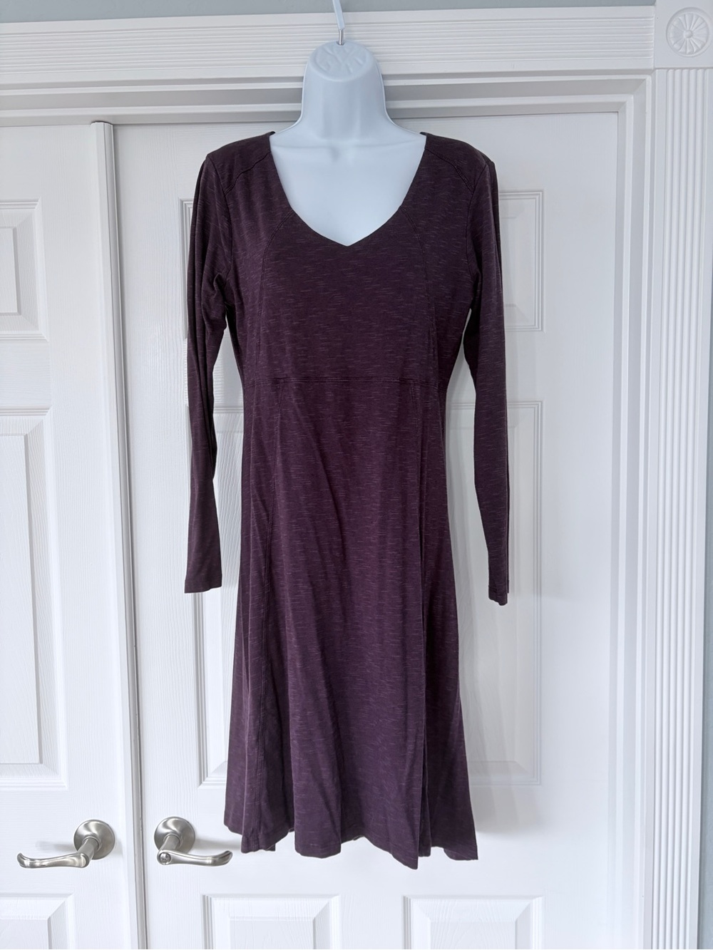 Horny Toad Long-Sleeve V-Neck Dress in Heather Plum